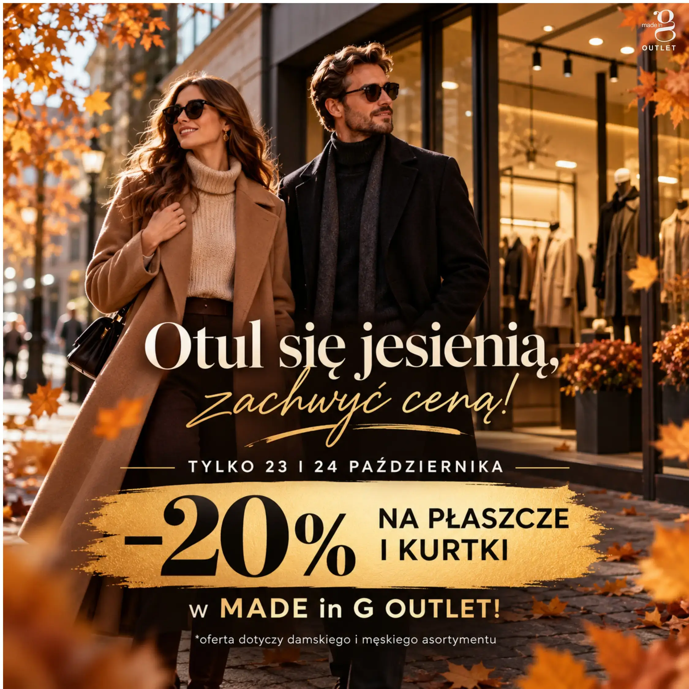 Otul się jesienią, zachwyć ceną! –20% na płaszcze i kurtki