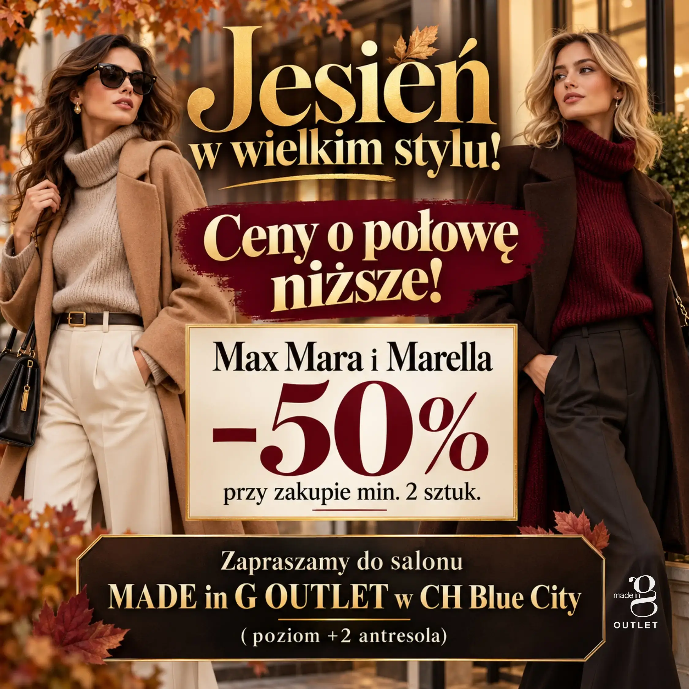 –50% na Max Mara i Marella w MADE in G OUTLET