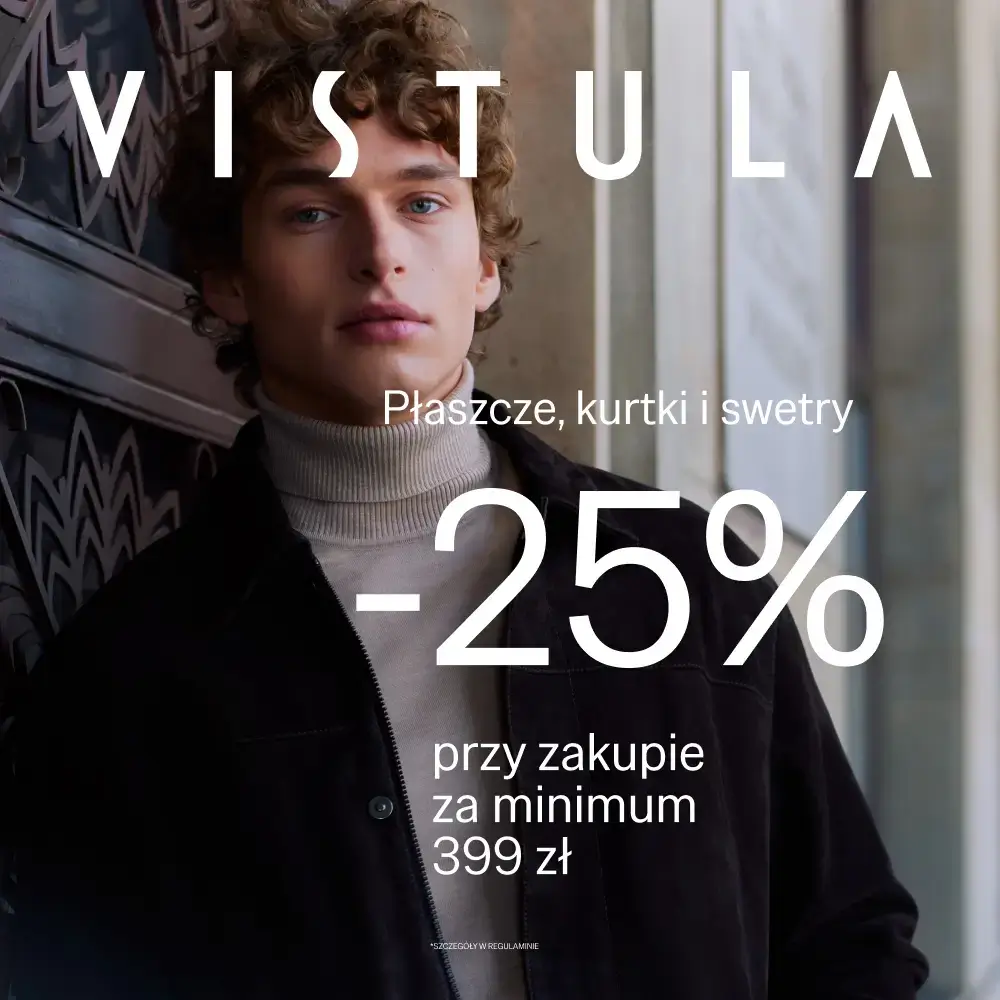 – 25% rabatu na płaszcze, kurtki i swetry